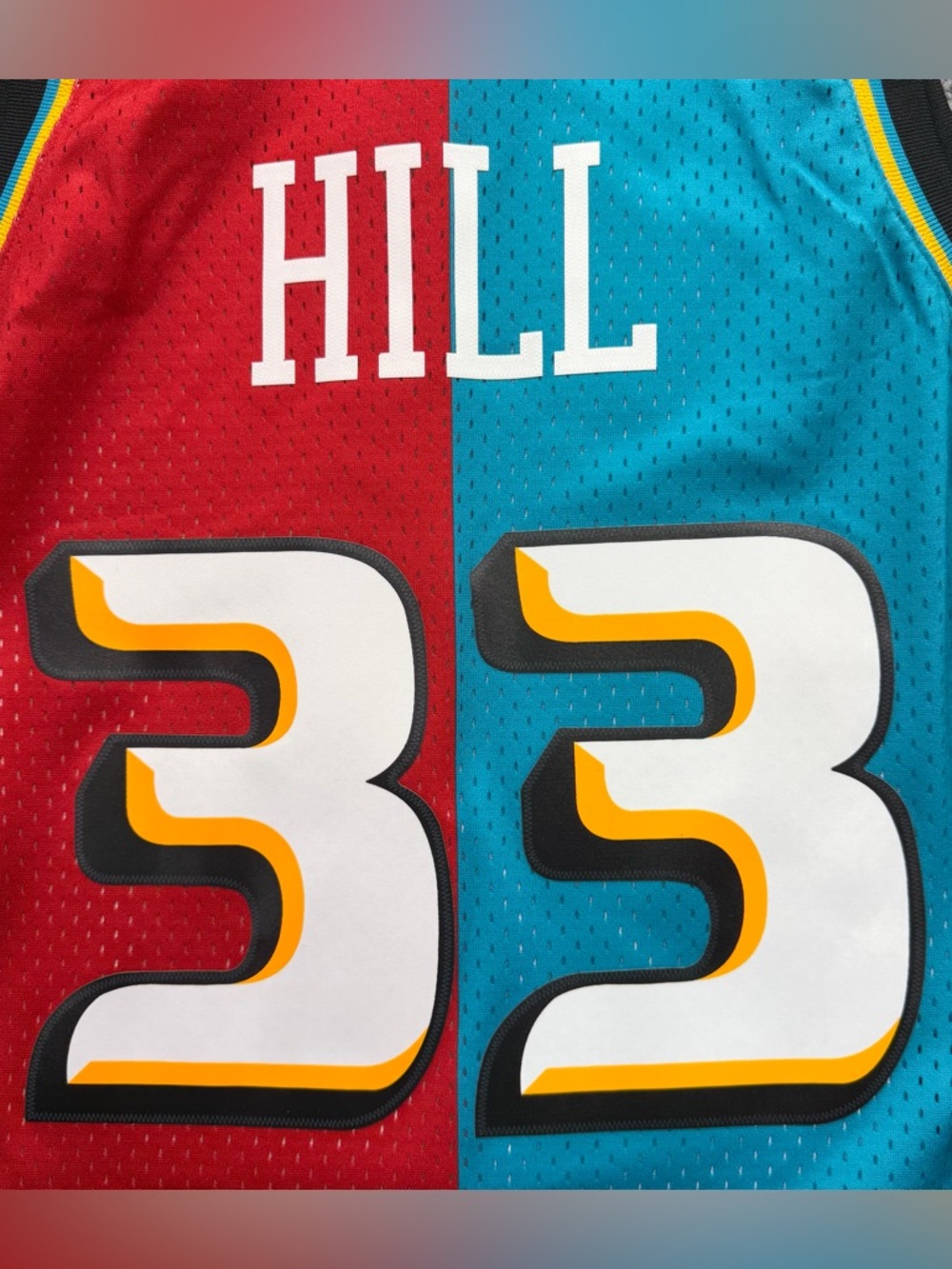 Mitchell & Ness Detroit Pistons Grant Hill NBA Split Swingman Jersey 1999 Size M - Picture 4 of 11